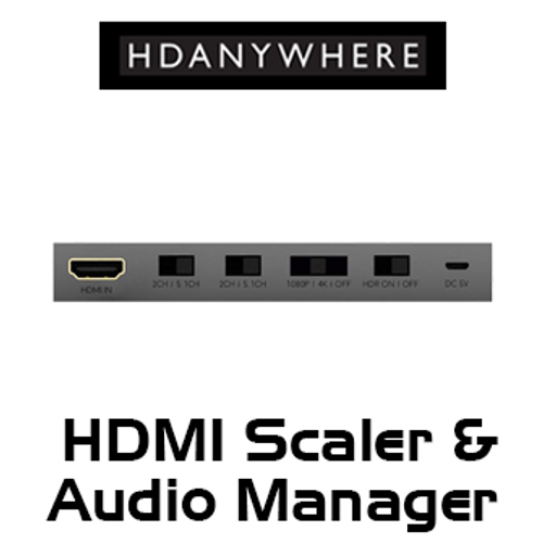 HDAnywhere 1:2 HDMI Splitter With Scaler & Audio Downmixing