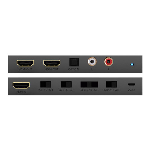 HDAnywhere 1:2 HDMI Splitter With Scaler & Audio Downmixing