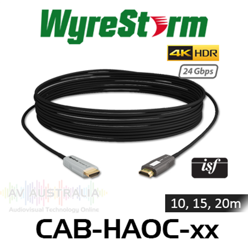 WyreStorm 24Gbps 4-Core Active Optical HDMI Cable (10,15,20m)