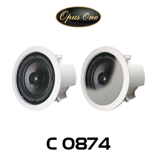 Opus One 6.5" 30W Round Backbox In-Ceiling Speakers (Pair)