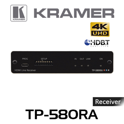 Kramer TP-580RA 4K60 HDMI to HDBaseT Receiver w/ RS-232, IR & Audio De-Embedder (40m)