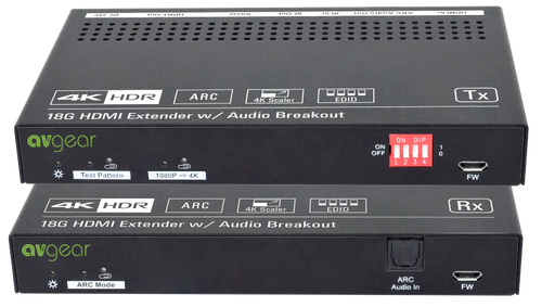 AVGear HD350A 4K HDR 18Gbps HDMI Over HDBaseT Extender Set w/ Audio Breakout (40M)