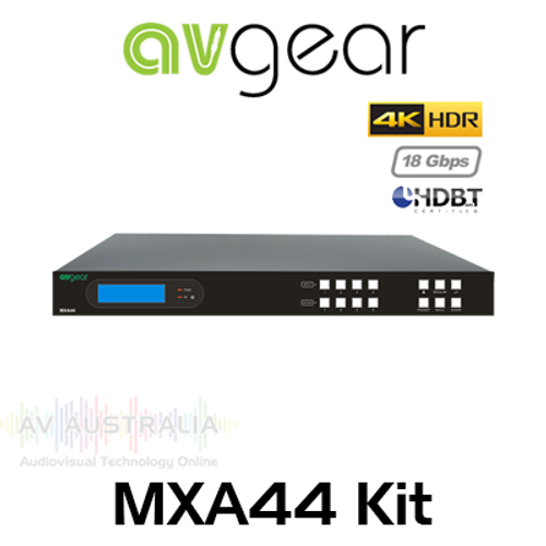 AVGear MXA44 4x4 HDMI 2.0 HDBaseT Matrix Switcher with 4 Receivers