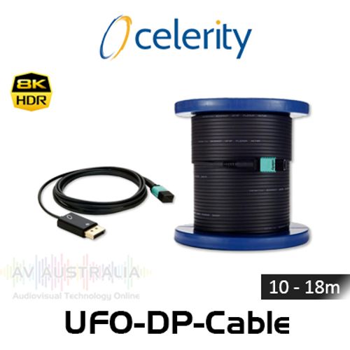 Celerity Universal Fiber Optic DisplayPort Cable with Detachable Connectors (10-18m)