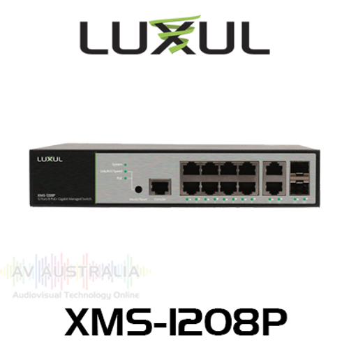 Luxul XMS-1208P 12-Port / 8 PoE+ Gigabit Managed Switch