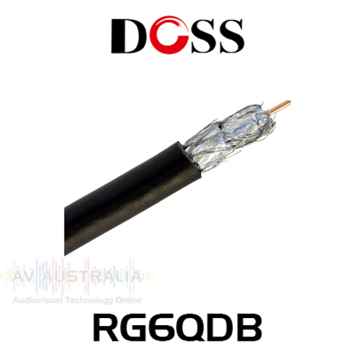 Doss RG6 Quad Shield 75 Ohm Coaxial Cable (305m)
