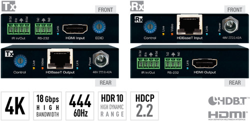 Key Digital KD-X444L 4K/18G PoH HDBaseT HDMI Extender Kit (100m)
