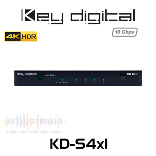 Key Digital KD-S4x1 4K 18G HDMI Switcher