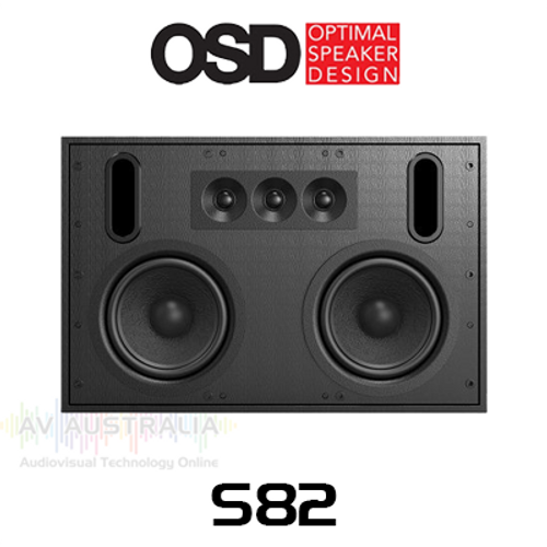 OSD Black S82 8" Dual Woofer Triple Tweeter On-Wall Speaker (Each)