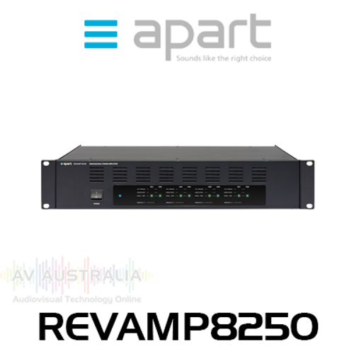 Apart REVAMP8250 8-Channel 250W Bridgeable Class D Power Amplifier