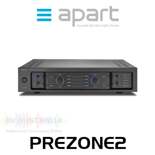 Apart PREZONE2 Stereo Pre-Amplifier with 2 Stereo Source & Volume Zones