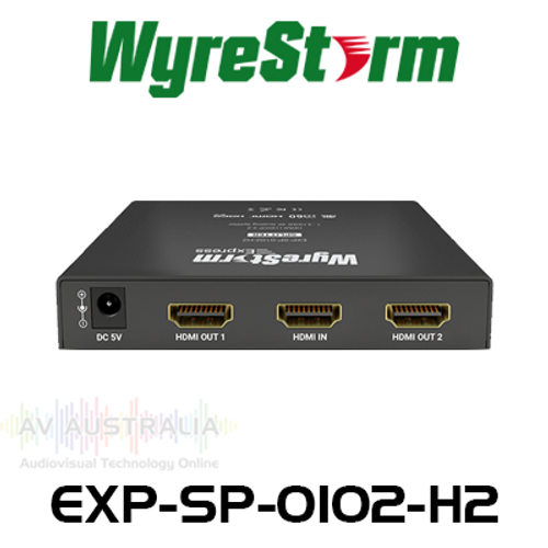 WyreStorm 4K HDR 4:4:4 60Hz HDMI 1x2 Splitter with 1080p Scaling Feature