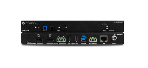 Atlona Omega 2-Input Switcher For HDMI & USB-C with USB Hub