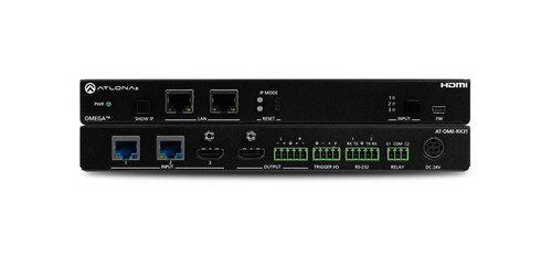 Atlona Omega 4K Receiver with Dual HDBaseT Inputs, Scaler, Ethernet & RS232 (100m)