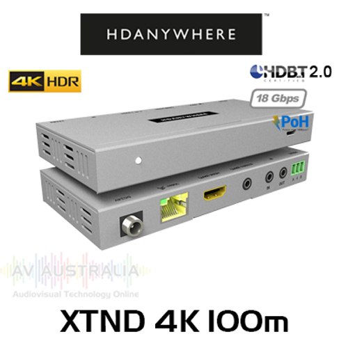 HDAnywhere XTND 4K HDR 18Gbps HDBaseT 2.0 with TPC Extender Set (100m)