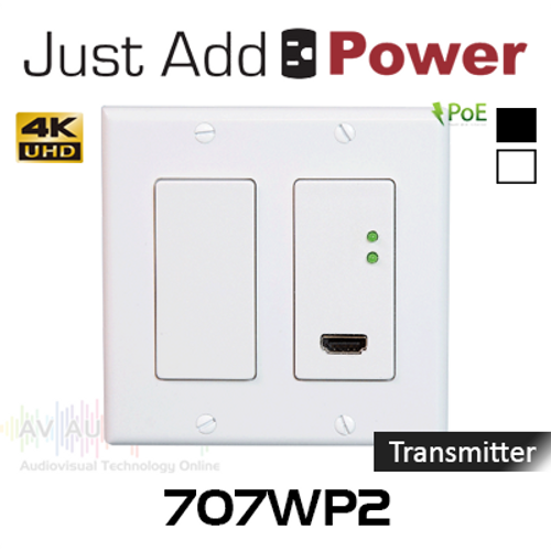 JAP 707WP2 4K UHD 3G PoE 2-Gang Wallplate Thin Transmitter