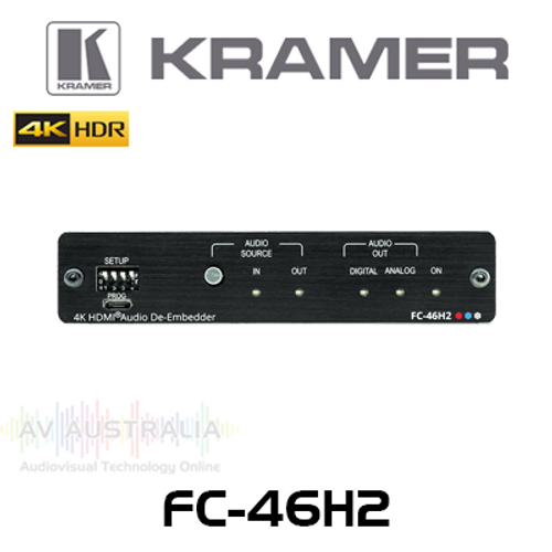 Kramer FC-46H2 4K HDR 4:4:4 HDMI Audio De-Embedder | AV Australia