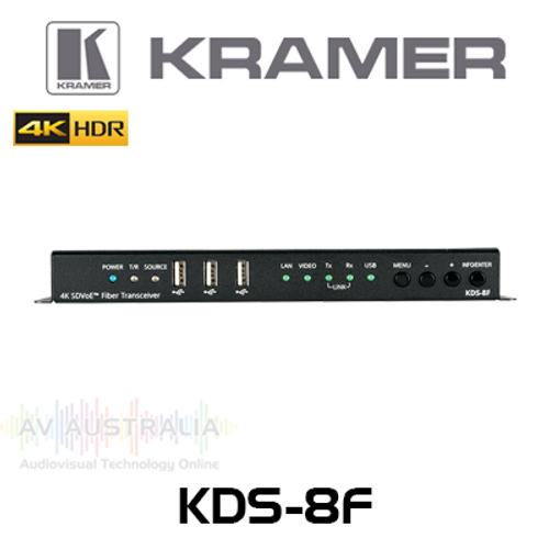 Kramer KDS-8F Zero Latency 4K HDR SDVoE Video Streaming Transceiver Over Fiber Optic