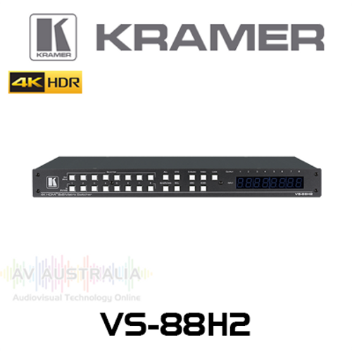 Kramer VS-88H2 8x8 4K60 HDR 4:4:4 HDMI Matrix Switcher with Digital Audio Routing