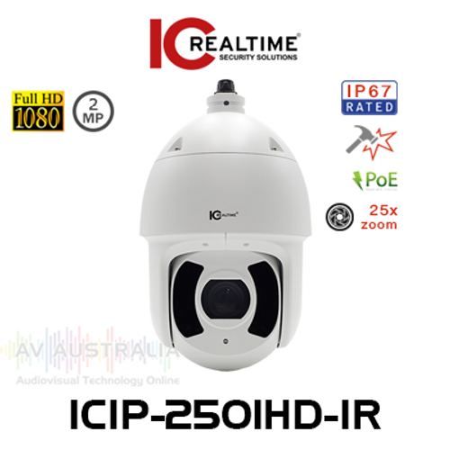 IC Realtime Edge 2MP 1080P 44.8-120mm 25x PTZ Outdoor PoE+ IP Camera