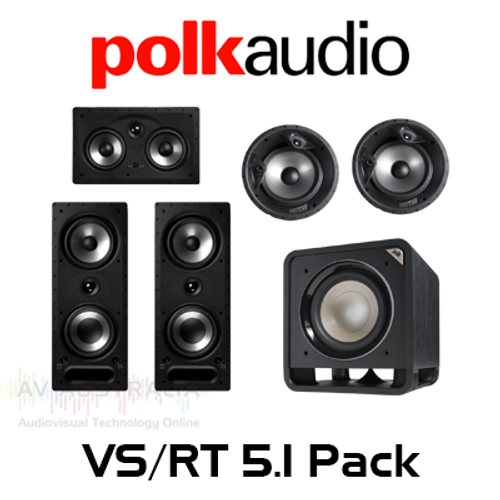 Polk Audio VS/RT In-Wall/Ceiling 5.1 Home Theatre Speaker Pack