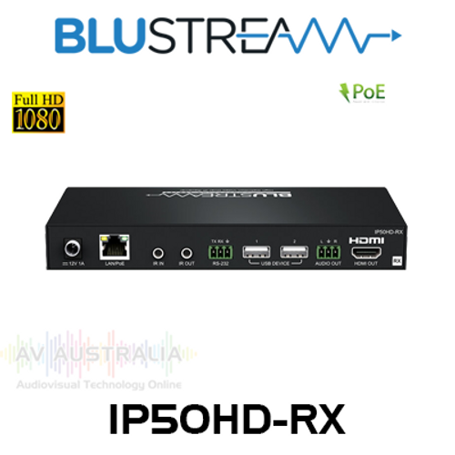 BluStream Contractor IP50HD-RX 1080P Multicast Video Receiver Over IP (100m)