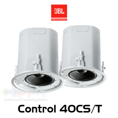 JBL Control 40CS/T 8" 8 ohm 70/100V In-Ceiling Subwoofer with Crossover (Pair)