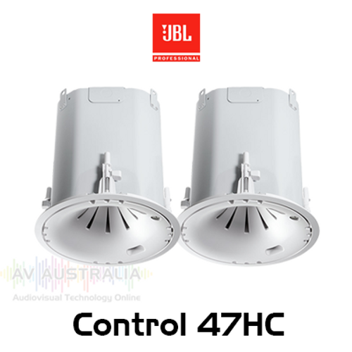 JBL Control 47HC 6.5" 8 ohm 70/100V Coaxial In-Ceiling Loudspeaker For High Ceilings (Pair)