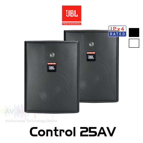 JBL Control 25AV 5.25" 8 ohm 70/100V Background/Foreground Compact Outdoor Loudspeakers (Pair)