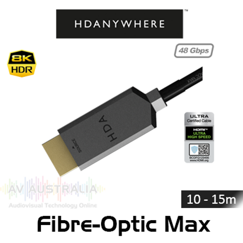 HDAnywhere Fibre-Optic Max 8K 48Gbps HDMI Cables (10, 15, 20m)