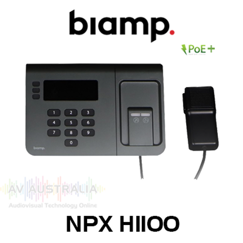 Biamp NPX-H1100 10-Button PoE+ Paging Station with Handheld Mic For Qt X & Tesira Systems