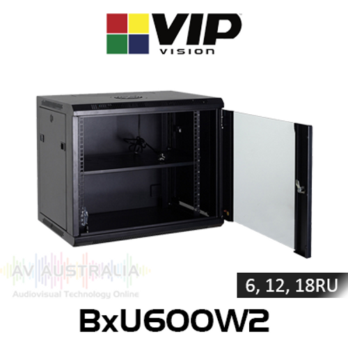 VIP Vision 600mm Depth 19" Wall Mount Cabinets (6, 12, 18 RU)