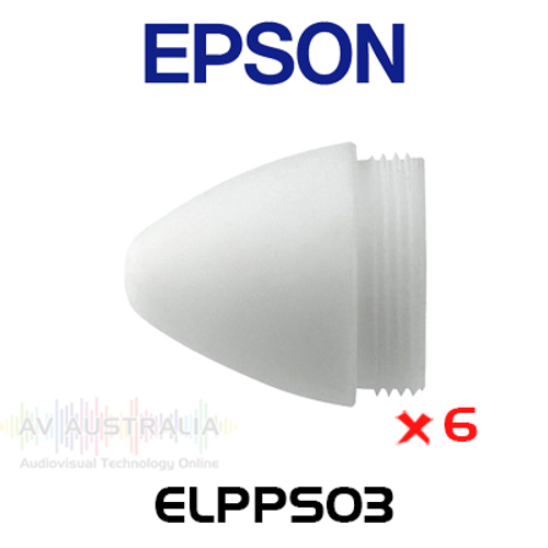 Epson ELPPS03 Replacement Hard Pen Tips for ELPPN05A & B (Pack of 6)