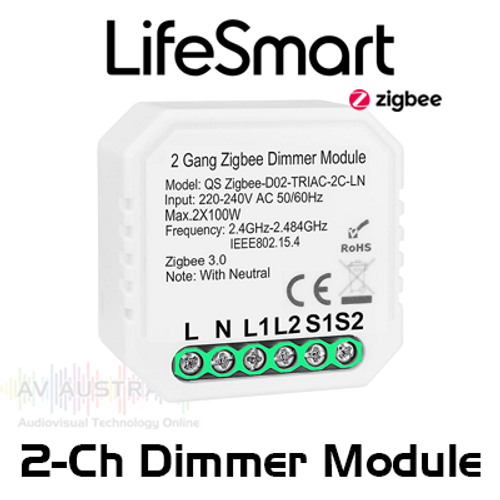 LifeSmart 2-Channel Zigbee 3 Triac Phase Dimmer Module