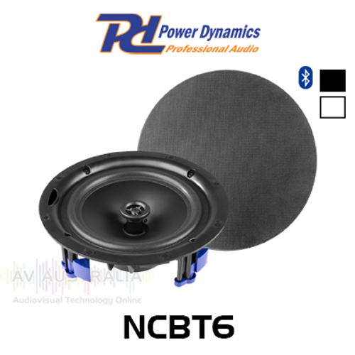 Power Dynamics NCBT6 6.5" Low Profile Powered Bluetooth In-Ceiling Speakers (Pair)