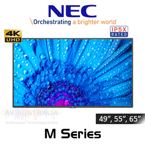 NEC M Series UHD 500 Nits 24/7 Edge LED Backlit Commercial Displays (49", 55", 65")