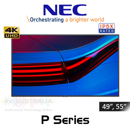 NEC P Series 4K UHD 700 Nits 24/7 LED Backlit Commercial Displays (49", 55")