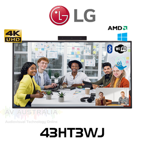 LG 43HT3WJ 43" UHD 350 Nits All-In-One Video Conferencing Interactive Touch Display