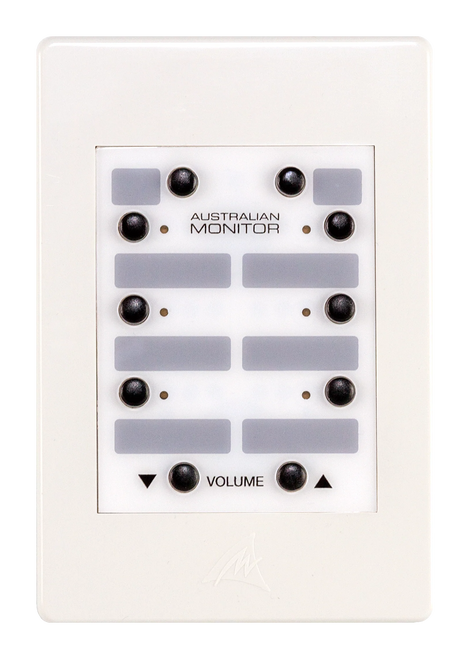 Australian Monitor WP10R  8 Button & Volume Control Wall Panel For ZONEMIX