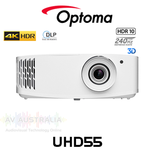 Optoma UHD55 4K HDR10 3600 Lumen 240Hz Gaming Home Cinema Projector