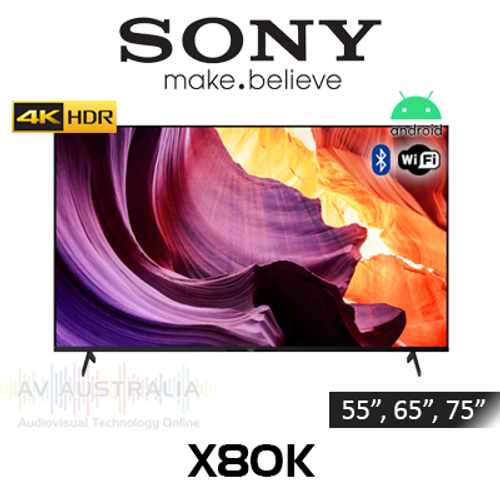 Sony BRAVIA X80K Entry 4K UHD HDR Android Direct LED TV (55", 65", 75")