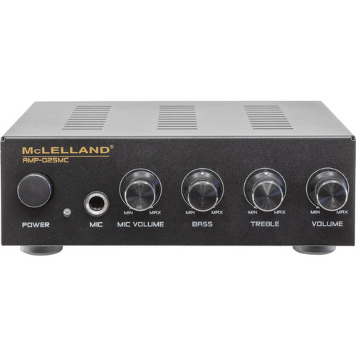 McLelland AMP-D25MC 2 x 25W Bridgeable Class-D Amplifier With Mic Input