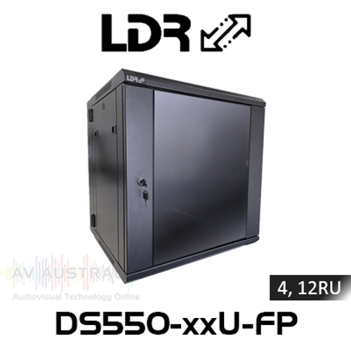 LDR DS550 600x550mm Hinged Wall Mount Cabinets (4, 12RU)