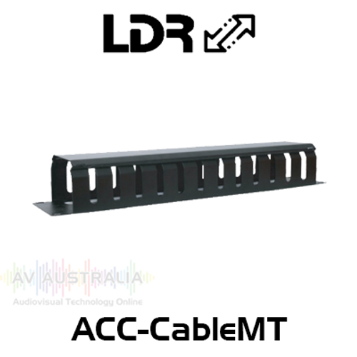 LDR 19" 1RU Cable Management Rail 24 Slot Shallow