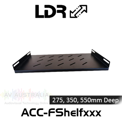LDR 19" 1RU Fixed Shelf For 450/550mm Deep Cabinet (275, 350, 550mm Deep)