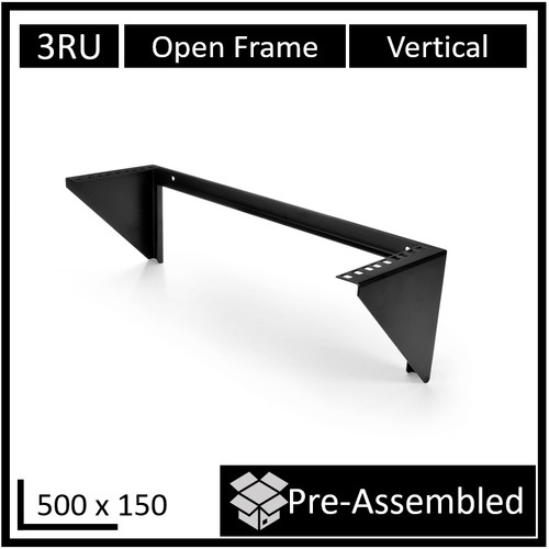 LDR Open Frame 3U 500x150mm Vertical Wall Mount Frame