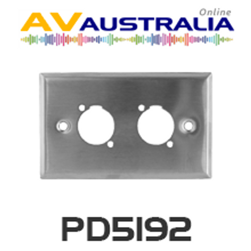 Twin XLR Stainless Steel Wallplate