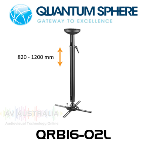 Quantum Sphere 820-1200mm Height Adjustable Projector Ceiling Mount (30kg Max)