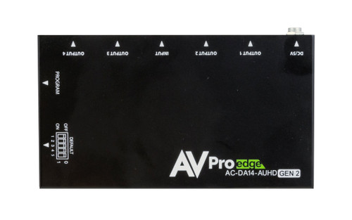 AVPro Edge AC-DA14-AUHD-GEN2 1x4 4K60 18Gbps HDMI Distribution Amplifier