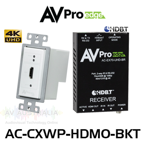 AVPro Edge 4K UHD HDMI Over HDBaseT Wallplate Transmitter & Receiver Basic Kit